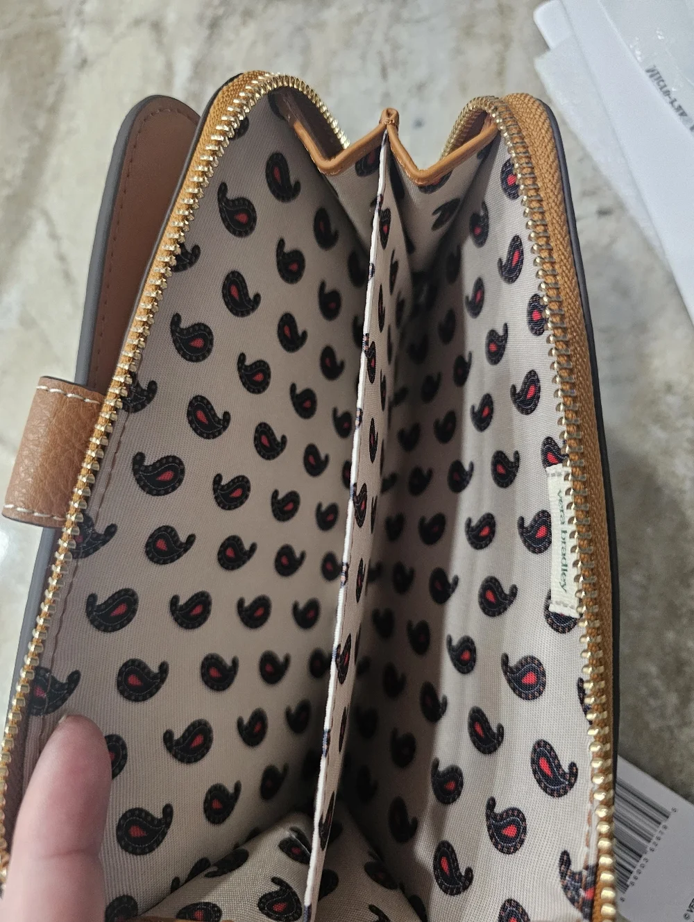 Vera Bradley Roasted Pecan Leather Large Tab Wallet NWT MSRP $145 - Picture 11 of 15